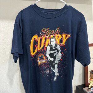 Mitchell & Ness Steph Curry Navy Shirt - Size Large